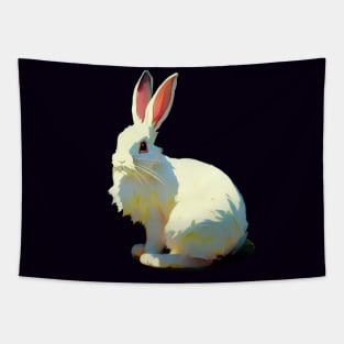 Cute white rabbit Tapestry