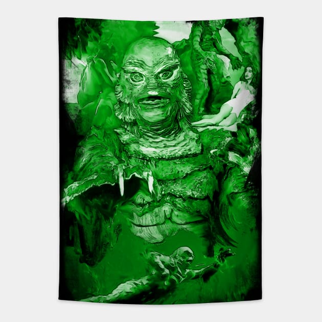 The Creature from the Black Lagoon Tapestry by xenomorphicpress