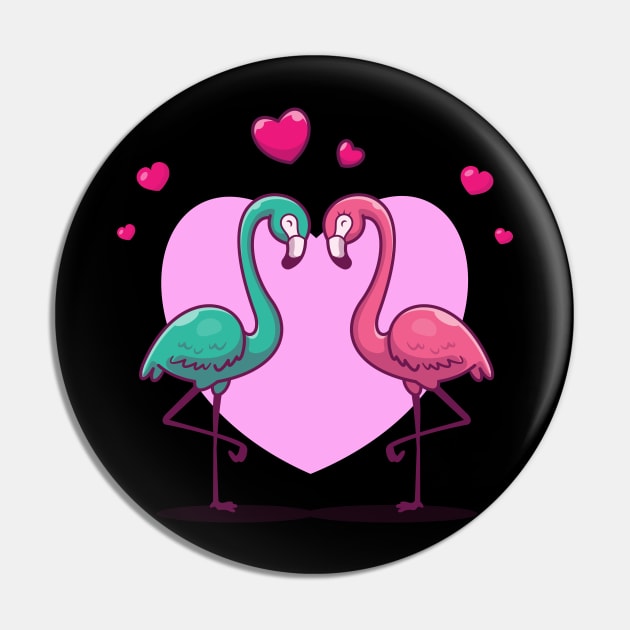 Couple of flamingo cartoon Pin by Catalyst Labs