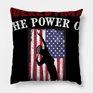 Never underestimate the power of a man tennis player - kenin tennis player T-shirt Pillow