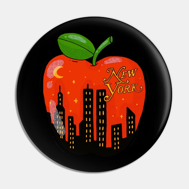 Big Apple Pin by Tania Tania