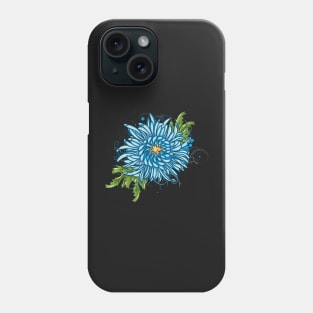 Blue chrysanthemum Phone Case