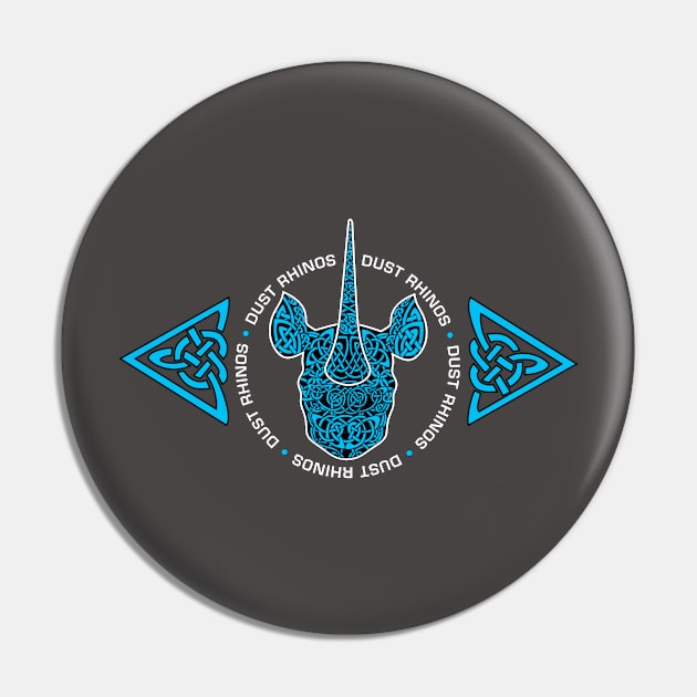 DR Celtic Knotwork Blue Pin by Dust Rhinos Swag Store