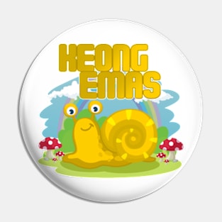 Keong Emas Golden Snail Pin