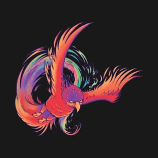 Colorful Phoenix/ a Colorful Phoenix Flying Folklore Creatures T-Shirt