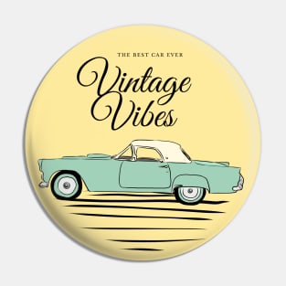 Vintage Car illustration Pin