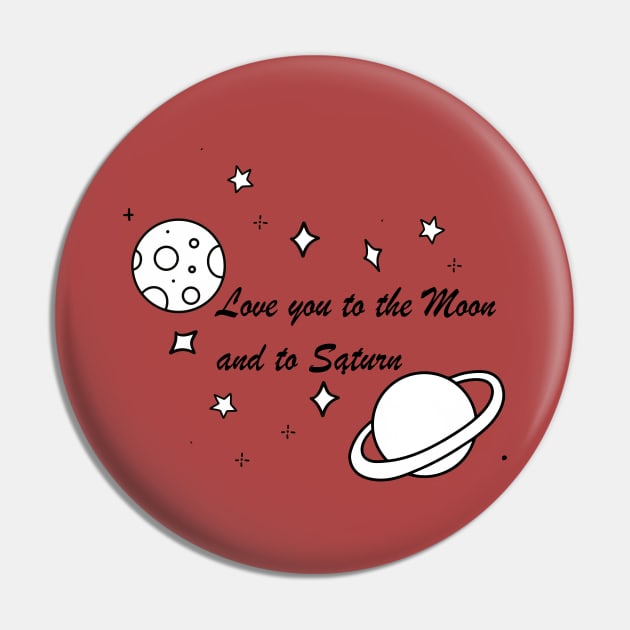 Love You to the Moon and to Saturn Sticker