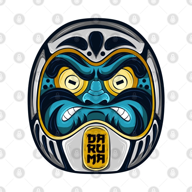 The Great Japanese Daruma 2 - Yabisan vector art - by Yabisan_art