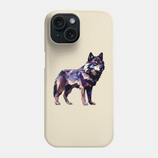 Origami Wolf Dark Blue Phone Case