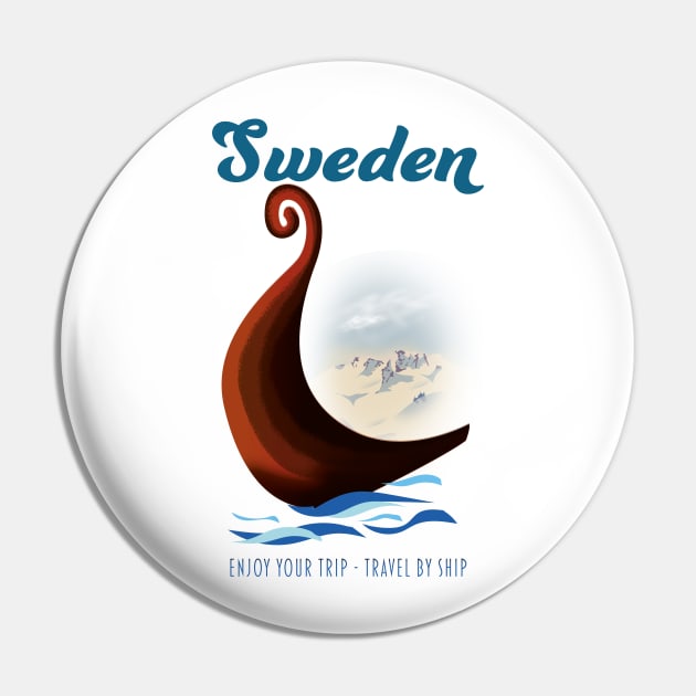 Sweden Long boat travel poster Pin by nickemporium1