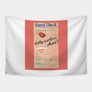 Dirty Martini Please Y2k Pink Guest Check Print Tapestry