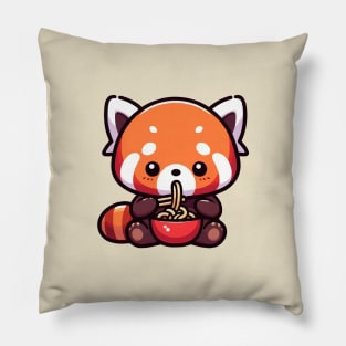 cute baby red panda noodle Pillow