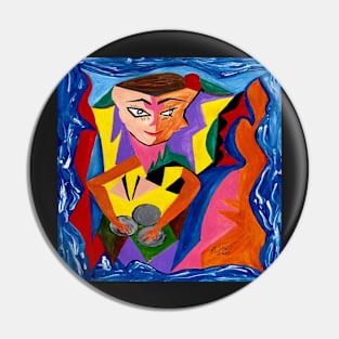 Costa Rican Bongo Player Pin