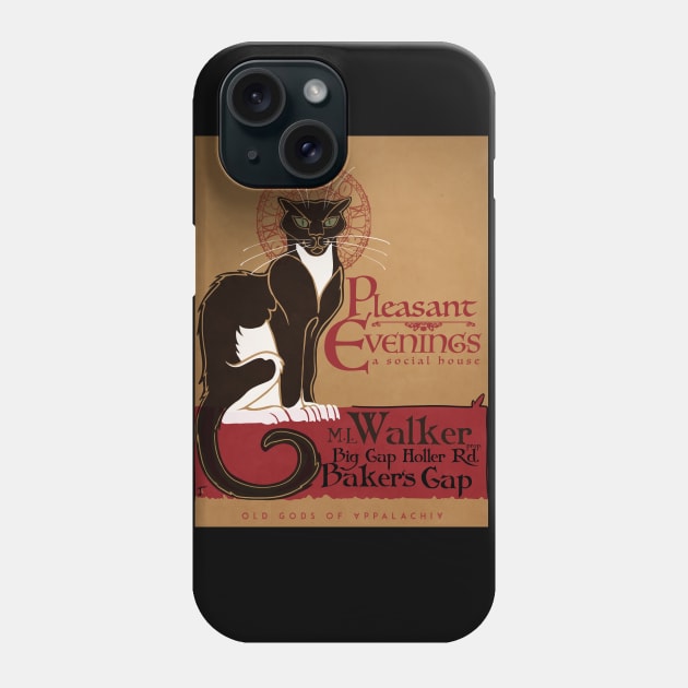 Pleasant Evenings: The Chat's Meow Phone Case by Old Gods of Appalachia