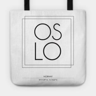 Oslo City typography 2 Tote