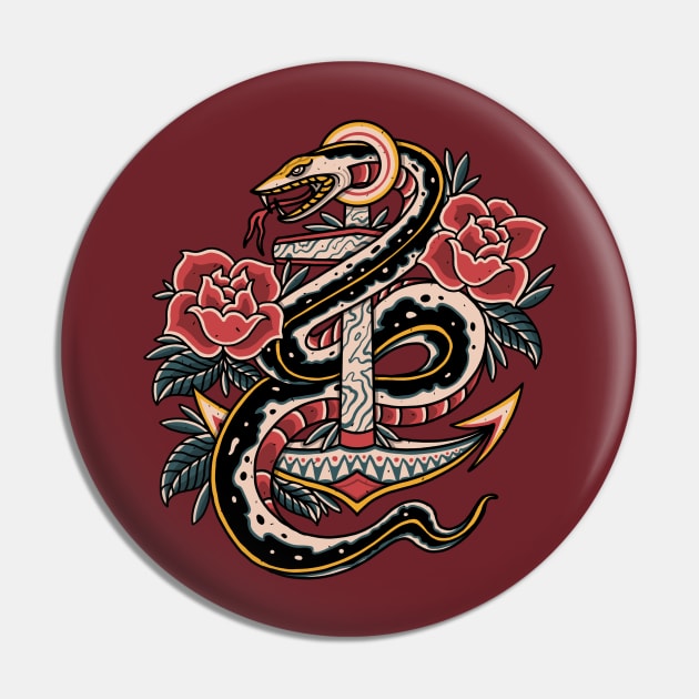 Old school snake Pin by semartigagelas