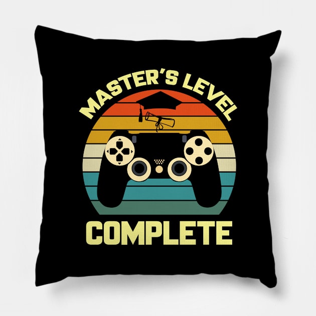 Master's Level Complete/ College Graduation/ Graduate Gift/ Masters Graduation/ Masters Grad Gift/ Masters Degree Grad Pillow by UranusArts