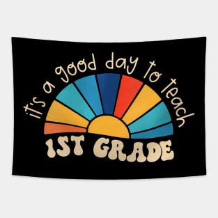 Womens Retro Its Good Day To Teach 1St Grade Teacher Back To School Tapestry