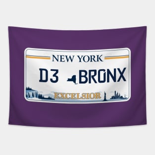 The bronx car license plate Tapestry