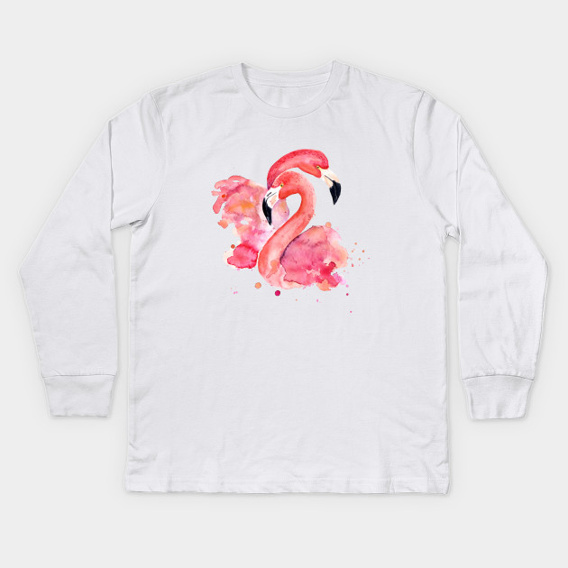 Awesome Pink Flamingo Couple Watercolor Painting Flamingo Couple