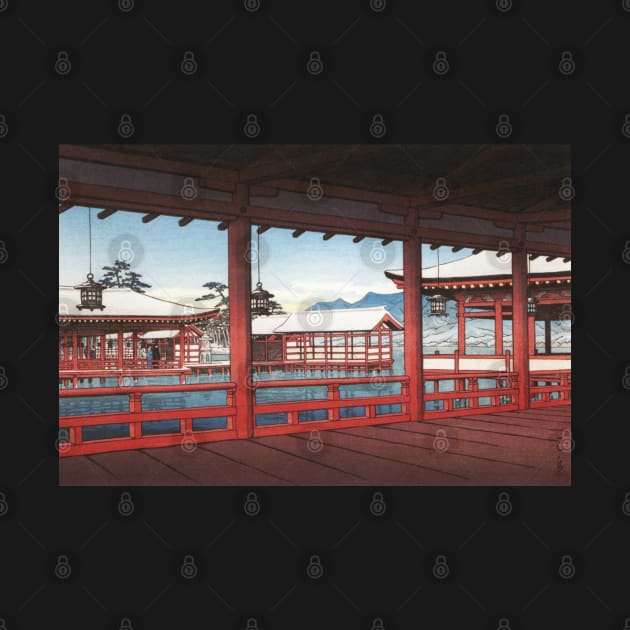 A Corridor at Miyajima by Kawase Hasui by Takeda_Art