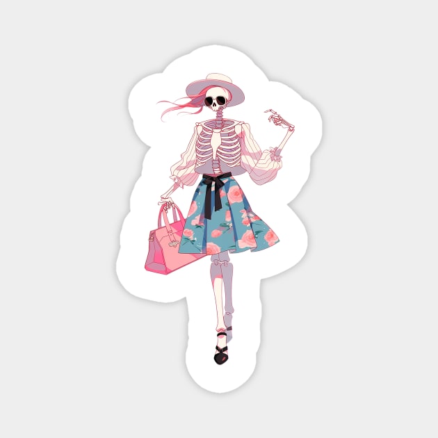 preppy skeleton Magnet by weirdesigns