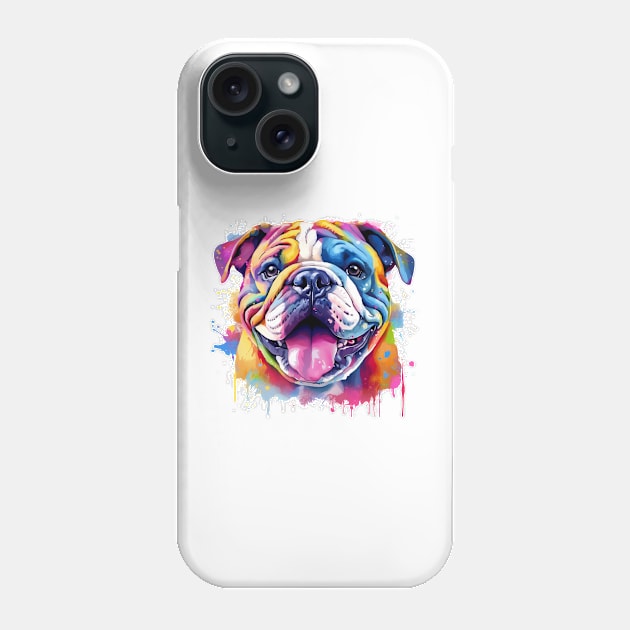 Bulldog Phone Case by CunninghamWatercolors