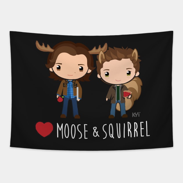 Love Moose & Squirrel - Supernatural Tapestry by KYi