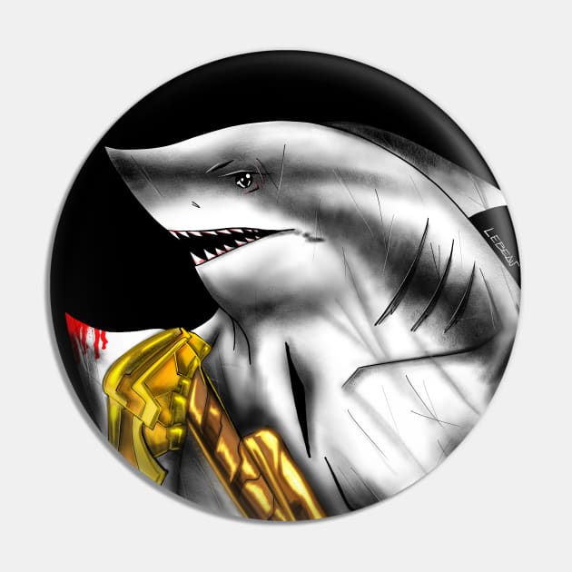 the mighty white shark in gold armor Pin by jorge_lebeau