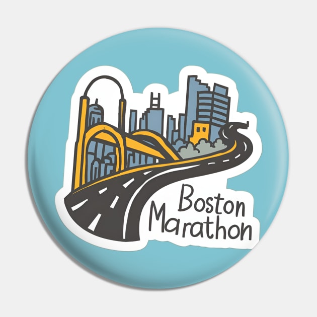 boston marathon gift Pin by CreationArt8