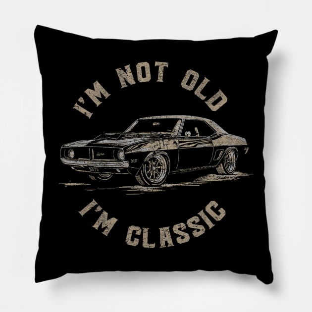 Car I'm Not Old I'm Classic Pillow by Mitsue Kersting