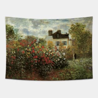 Artist's Garden in Argenteuil by Claude Monet Tapestry