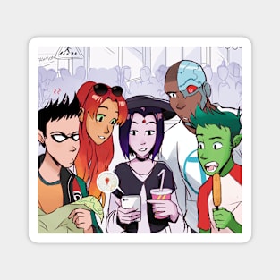 Teen Titans in The City Magnet