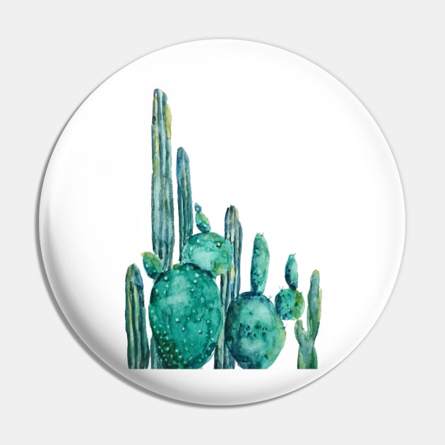 green cactus jungle  watercolor paining Pin by colorandcolor