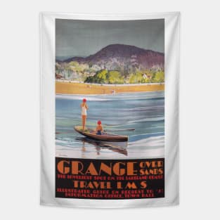 Grange-over-Sands - LMS - Vintage Railway Travel Poster - 1923-1947 Tapestry