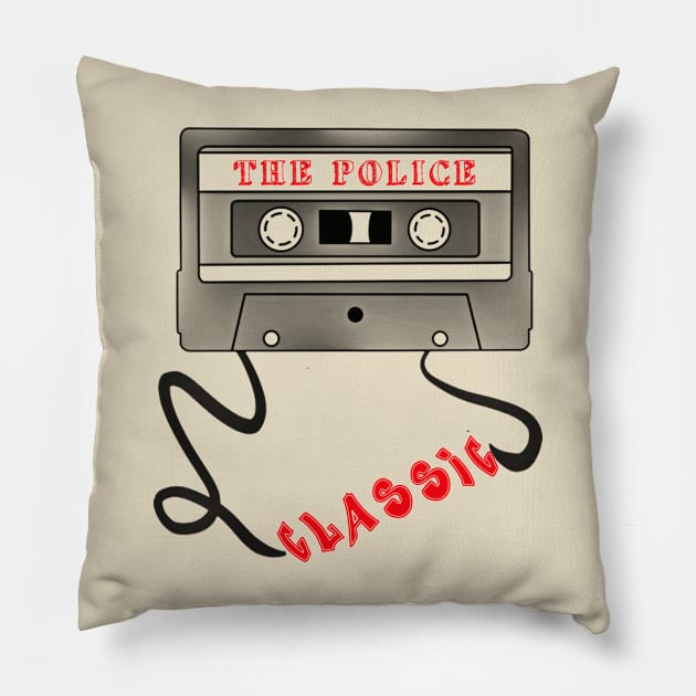 the police visual art Pillow by DOGGIES ART VISUAL