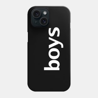 Boys Minimal Typography White Text Phone Case