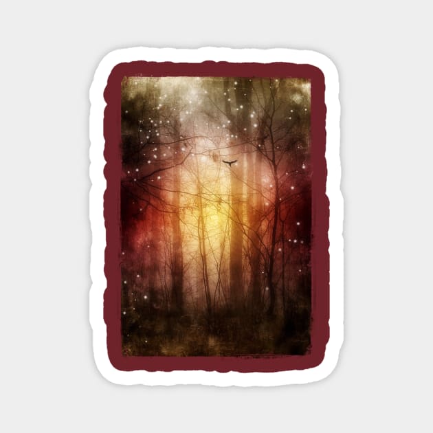 Reverie - fantastic and surreal forest Magnet by DyrkWyst