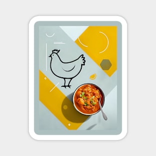 Butter chicken minimalist art Magnet