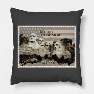 Mount Rushmore Stamp Pillow