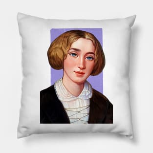 English Novelist George Eliot illustration Pillow