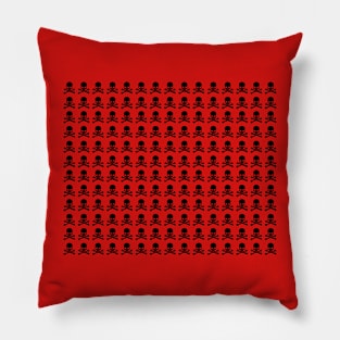 Black Skulls Pillow