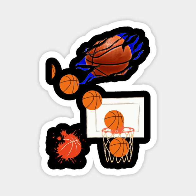 BASKET BALL Magnet by AMINOS ART