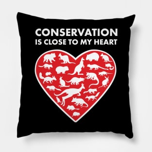 Marsupials Conservation Heart Pillow