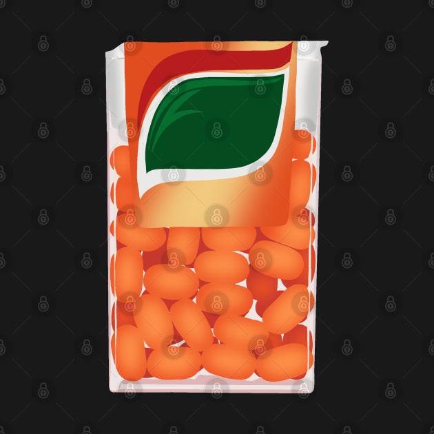 Orange flavoured mint candy illustration by Holailustra