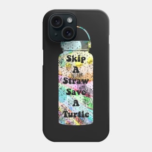 Skip a Straw Save The Turtles VSCO Girl Water Flask Sticker Shirt Gifts Rainbow Pastel Phone Case