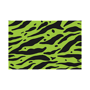 Zebra Skin Pattern Android Green T-Shirt