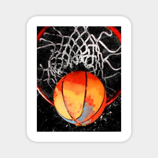 Basketball art print swoosh 109 - basketball artwork - Basketball wall art Magnet