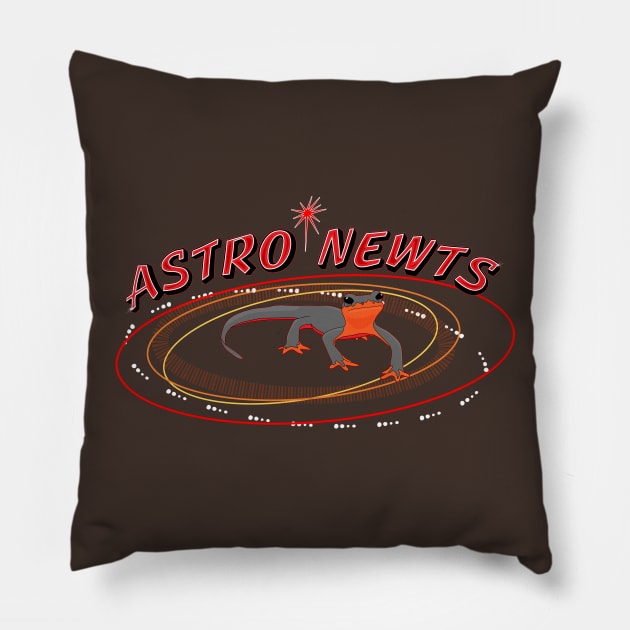 Astro Newts Pillow by puppaluppa