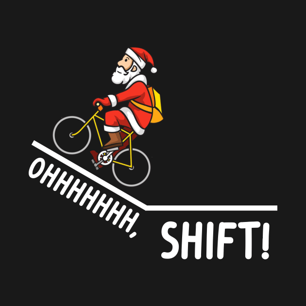 Funny Bicycle Santa Rider Oh Shift by ROMANSAVINRST